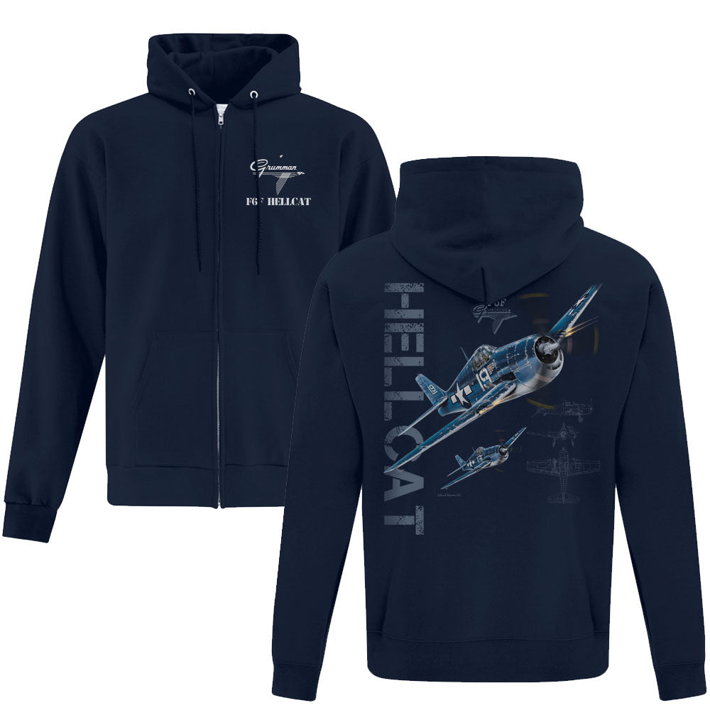 F6F Hellcat Zip Adult Hoodie Labusch Skywear Inc