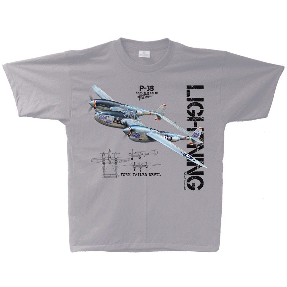 P-38 Lightning Vintage Adult T-shirt – Labusch Skywear Inc.