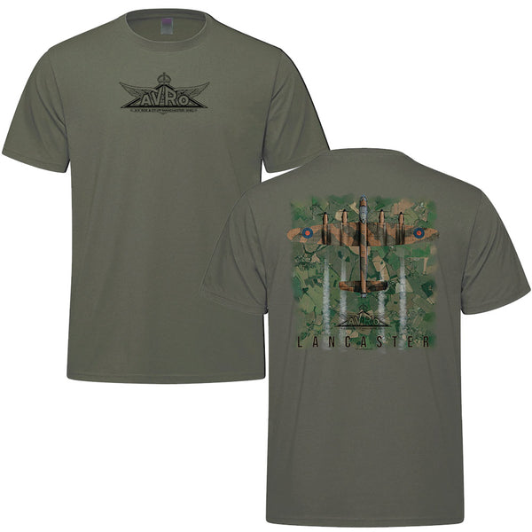 Avro Lancaster "Top View" Adult T-shirt - military green
