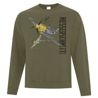 BF-109 Messerschmitt Adult Crew Neck Sweatshirt