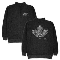 RCAF 100 Maple Leaf Collection 1.4" Zip Adult Nantucket Jacket - black heather