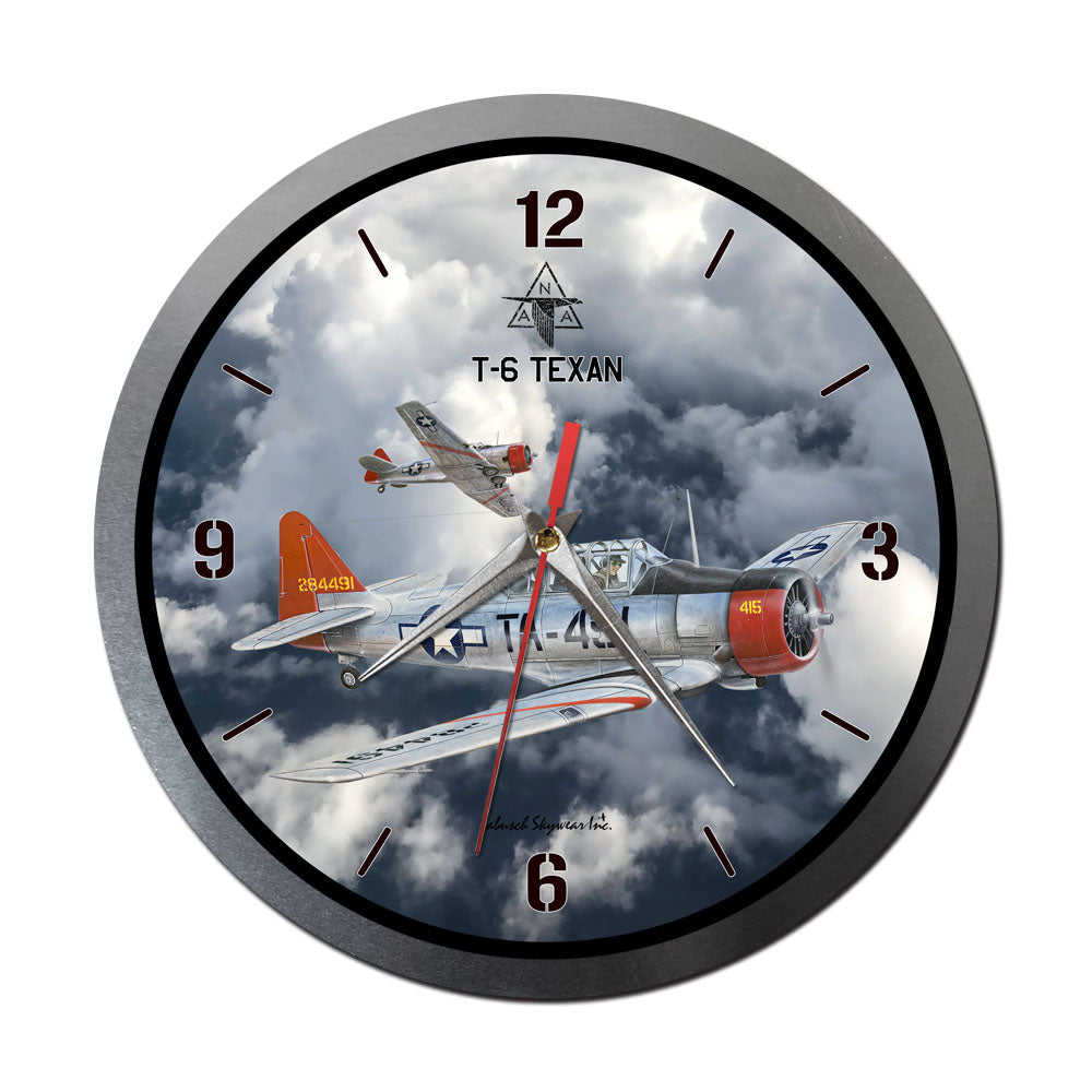 T 6 Texan Wall Clock Labusch Skywear Inc